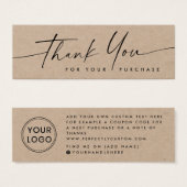 Handgeschriebenes Kraft Papier-Logo danke einfügen (Vorne & Hinten)