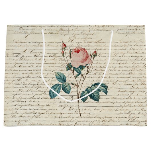 Handgeschriebenes Letter-Skript für elegante Vinta Große Geschenktüte (Vorderseite)