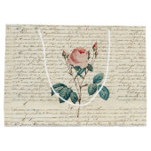 Handgeschriebenes Letter-Skript für elegante Vinta Große Geschenktüte (Rückseite)