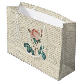 Handgeschriebenes Letter-Skript für elegante Vinta Große Geschenktüte (Rückseite Schrägansicht)