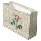 Handgeschriebenes Letter-Skript für elegante Vinta Große Geschenktüte (Vorderseite Schrägansicht)