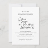 Handgeschriebenes Letterpress-FOTO Hochzeitseinlad Einladung (Vorderseite)