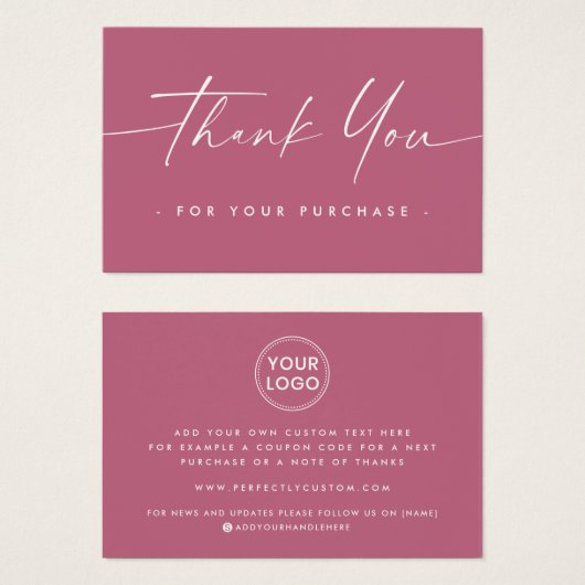 Handgeschriebenes Logo-Skript, das durch Einfügen (Vorne & Hinten)