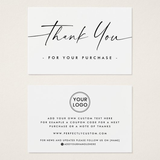 Handgeschriebenes Logo-Skript, das durch Einfügen  (Vorne & Hinten)