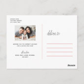 Handgeschriebenes Merry Peace Joy Liebe Hope Red F Postkarte (Rückseite)