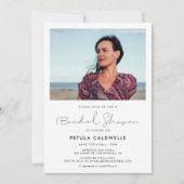 Handgeschriebenes minimalistisches Brautparty-Foto Einladung (Vorderseite)