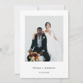 Handgeschriebenes minimalistisches Elopement-Empfa Einladung (Vorderseite)