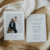 Handgeschriebenes minimalistisches Elopement-Empfa Einladung