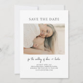 Handgeschriebenes Minimalistisches Foto Save The Date (Vorderseite)