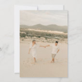 Handgeschriebenes Minimalistisches Foto Save The Date (Rückseite)