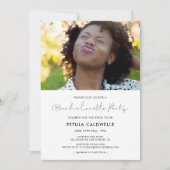 Handgeschriebenes minimalistisches Junggeselinnen- Einladung (Vorderseite)