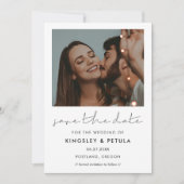 Handgeschriebenes minimalistisches Save the Date F (Vorderseite)