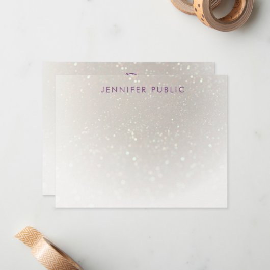 Handgeschriebenes Mit Monogramm Skript, benutzerde Mitteilungskarte (Vorderseite/Rückseite Beispiel)