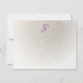 Handgeschriebenes Mit Monogramm Skript, benutzerde Mitteilungskarte (Rückseite)