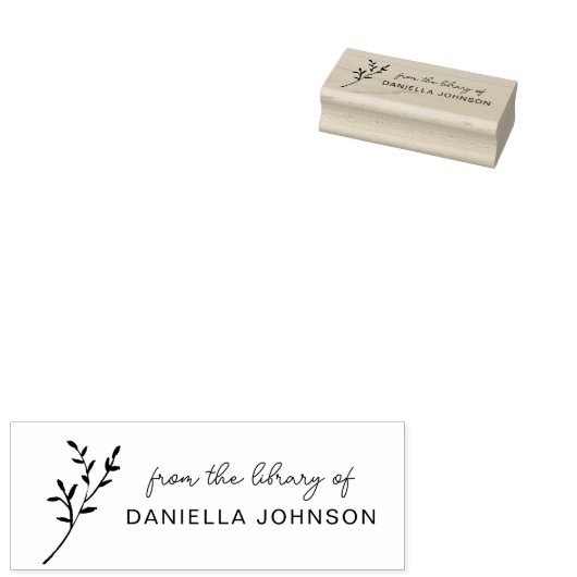 Handgeschriebenes modernes botanisches Buch The Li Gummistempel (Stempel)