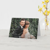 handgeschriebenes modernes Drehbuch danke Karte (Gelbe Blume)