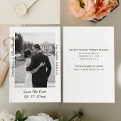 Handgeschriebenes modernes Foto-Hochzeit spart das Save The Date