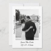 Handgeschriebenes modernes Foto-Hochzeit spart das Save The Date (Vorderseite)