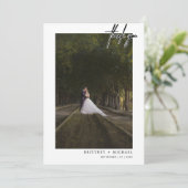 Handgeschriebenes, modernes Foto mit einfacher Kon Dankeskarte (Stehend Vorderseite)