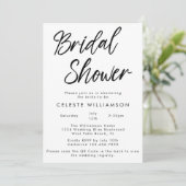 Handgeschriebenes modernes Minimalistisches QRCode Einladung (Stehend Vorderseite)