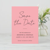 Handgeschriebenes modernes Template mit einfachem Save The Date (Stehend Vorderseite)