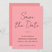 Handgeschriebenes modernes Template mit einfachem Save The Date (Vorne/Hinten)