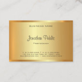 Handgeschriebenes Monogram Script Gold Moderne Ele Visitenkarte (Rückseite)