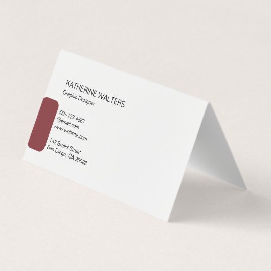 Handgeschriebenes Monogramm | Einfaches Unternehme Visitenkarten (Rückseite)