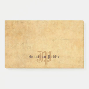 Handgeschriebenes Monogramm Elegantes Template Vin Post-it Klebezettel