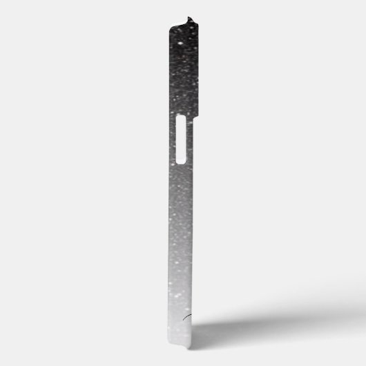 Handgeschriebenes Monogramm Fading Ombre Glitzern  Case-Mate iPhone Hülle (Rückseite / Rechts)