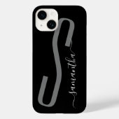 Handgeschriebenes Monogramm modern Case-Mate iPhone Hülle (Rückseite)