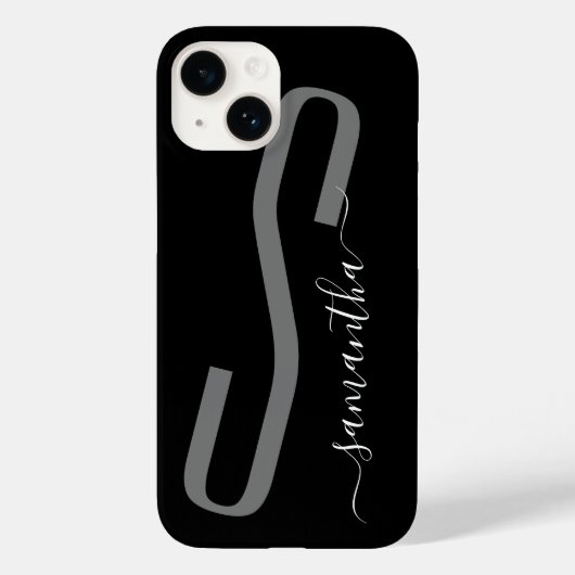 Handgeschriebenes Monogramm modern Case-Mate iPhone Hülle (Rückseite)