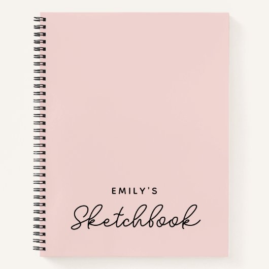 Handgeschriebenes Monoline Calligraphy Blush Sketc Notizblock (Vorderseite)