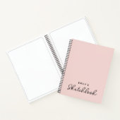 Handgeschriebenes Monoline Calligraphy Blush Sketc Notizblock (Innenseite)