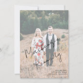 Handgeschriebenes Names-Foto Save the Date (Vorderseite)