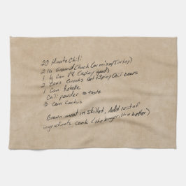 Handgeschriebenes Rezept Family - Benutzerdefinier Geschirrtuch