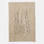 Handgeschriebenes Rezept Family - Benutzerdefinier Geschirrtuch (Vertikal)