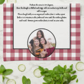 Handgeschriebenes Rezept Keepake Burgundy Karierte Geschirrtuch (Gefaltet)