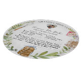 Handgeschriebenes Rezept Keepake Schneidebrett (Ecke)