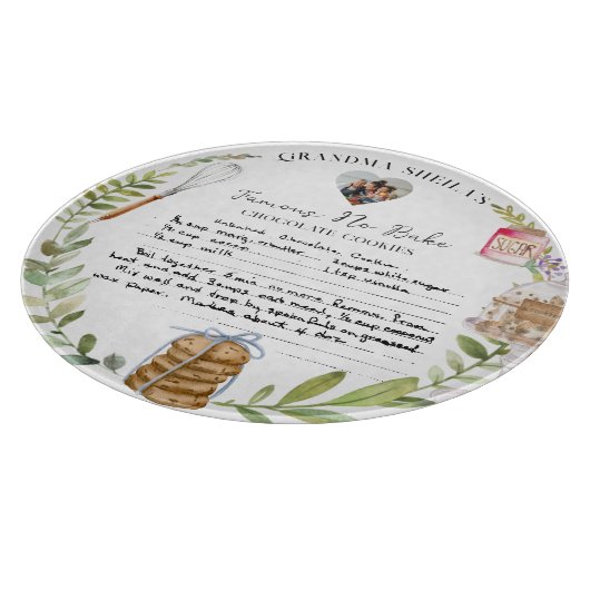 Handgeschriebenes Rezept Keepake Schneidebrett (Ecke)