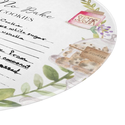 Handgeschriebenes Rezept Keepake Schneidebrett (Ecke)