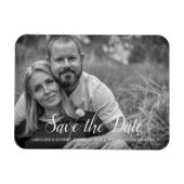 Handgeschriebenes Romantisches Skript-Foto Save th Magnet (Horizontal)