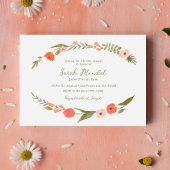 Handgeschriebenes rosa grünes Brautparty Einladung