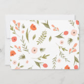 Handgeschriebenes rosa grünes Brautparty Einladung (Rückseite)