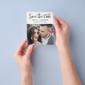 Handgeschriebenes Save the Date Foto Einladung Flyer (Gruppe)