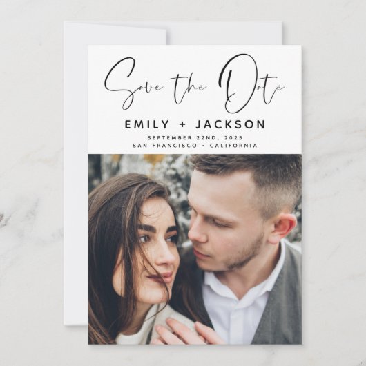 Handgeschriebenes Save the Date-Foto Save The Date (Vorderseite)