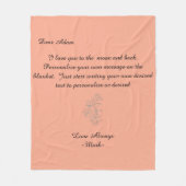 Handgeschriebenes Schriftdesign Fleecedecke (Vorderseite)