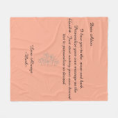 Handgeschriebenes Schriftdesign Fleecedecke (Vorderseite (Horizontal))