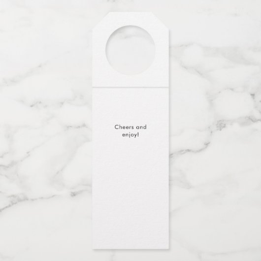 Handgeschriebenes Script | Beifall Flaschenanhänger (Rückseite)