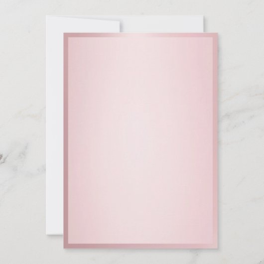 Handgeschriebenes Script Elegante Rose Gold Templa Mitteilungskarte (Rückseite)